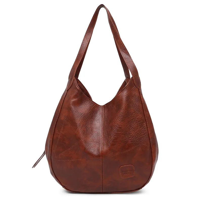 Retro Soft Leather Handbag 2021 New Bag Women's Large-capacity Simple Shoulder Bag Multi-compartment Tote Bag 
Retro Soft Leather Handbag 2021 New Bag Women's Large-capacity Simple Shoulder Bag Multi-compartment Tote Bag