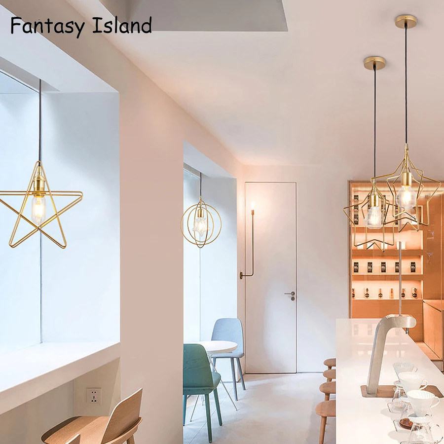 Nordic Gold Stars Circle Led Pendant Lights loft creative E27 hanging Lamp For Living Room Kitcheiving room bedroom restaurant
Nordic Gold Stars Circle Led Pendant Lights loft creative E27 hanging Lamp For Living Room Kitcheiving room bedroom restaurant