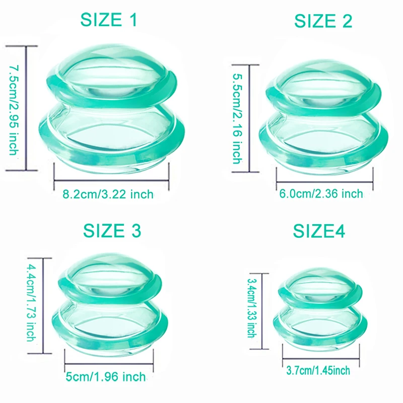 1/4 pcs Silicone Massage Cups Anticellulite relieve fatigue Cups Set Vacuum Cup Set Anti Cellulite Weight Loss Cupping Apparatus
1/4 pcs Silicone Massage Cups Anticellulite relieve fatigue Cups Set Vacuum Cup Set Anti Cellulite Weight Loss Cupping Apparatus
