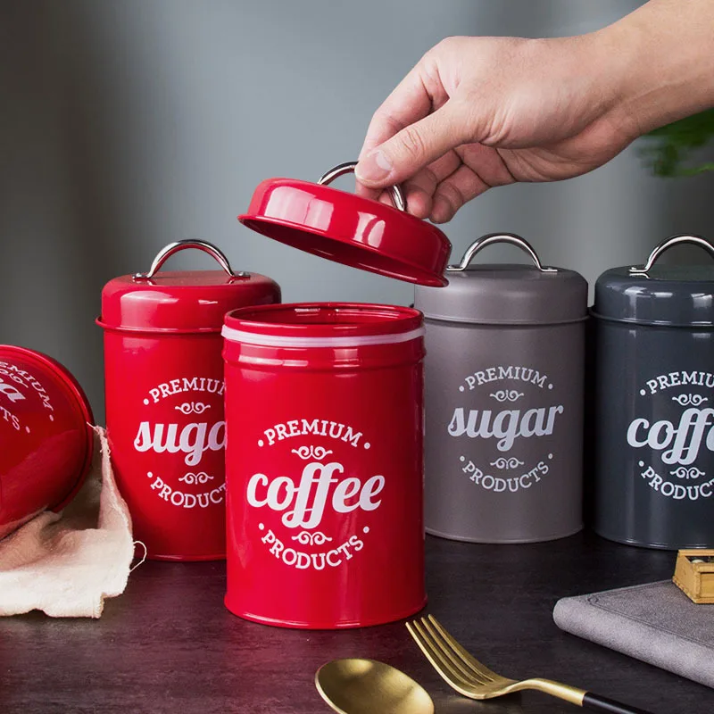 European-style Wrought Iron Sealed Cans Coffee Tea Storage Kitchen Large-capacity Moisture-proof Storage Tank with Sealing Ring
European-style Wrought Iron Sealed Cans Coffee Tea Storage Kitchen Large-capacity Moisture-proof Storage Tank with Sealing Ring