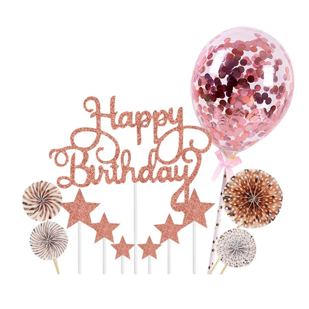 Birthday Cake Topper Set 1 Set Happy Birthday Cake Decoration Multicolour Cupcake Topper With Confetti Balloon For Happy Birthda
Birthday Cake Topper Set 1 Set Happy Birthday Cake Decoration Multicolour Cupcake Topper With Confetti Balloon For Happy Birthda