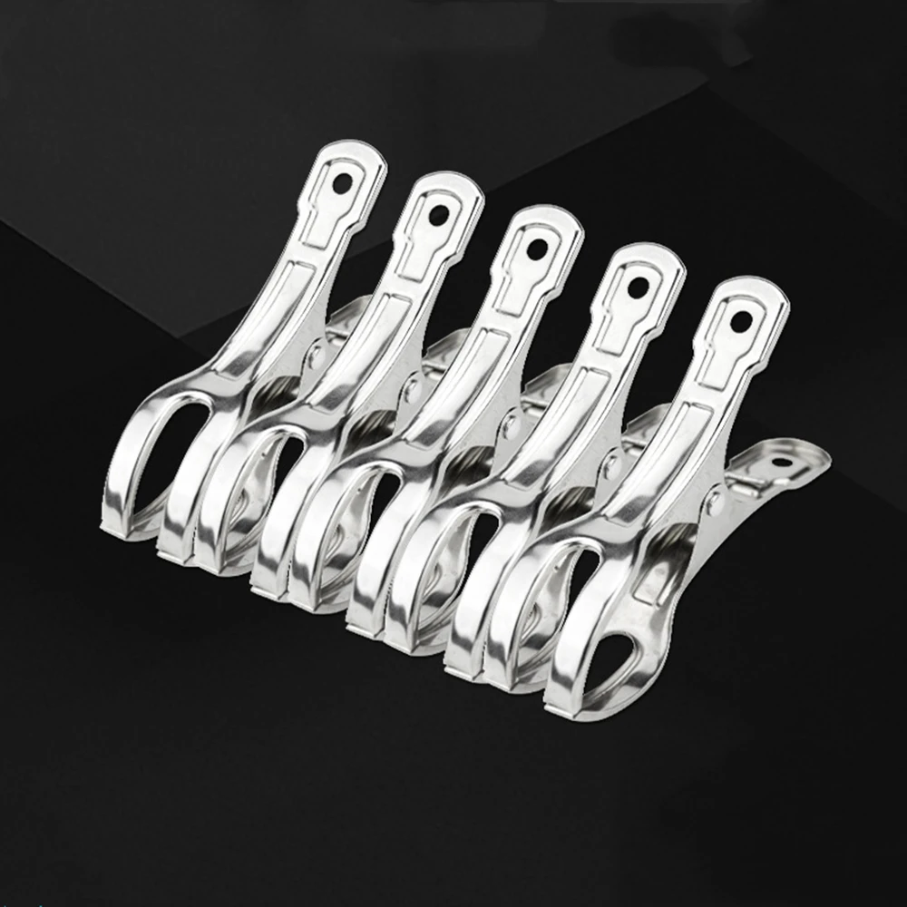 5pcs/set Towel Clips Stainless Steel Large Beach Towel Clip Clothespins Socks Quilt Clamps Windproof Non-slip Clothes Pegs
5pcs/set Towel Clips Stainless Steel Large Beach Towel Clip Clothespins Socks Quilt Clamps Windproof Non-slip Clothes Pegs