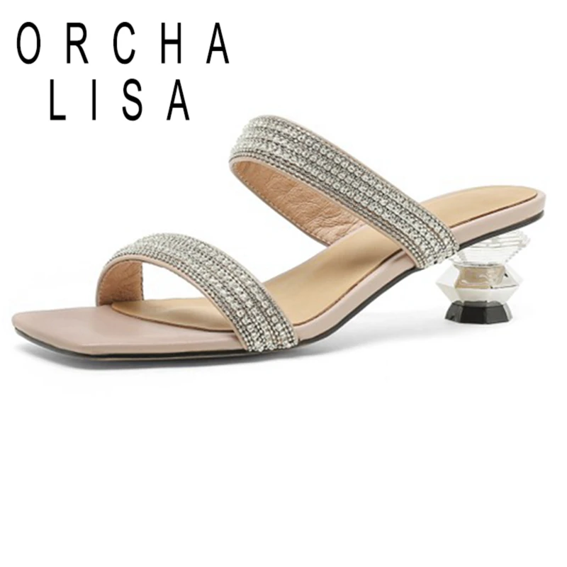 ORCHA LISA 2021 Summer Sandals Open Toe Rhinestone 4.5cm High Crystal Strange Heels Slip-On Slingbacks Mules Shoes Pink
ORCHA LISA 2021 Summer Sandals Open Toe Rhinestone 4.5cm High Crystal Strange Heels Slip-On Slingbacks Mules Shoes Pink