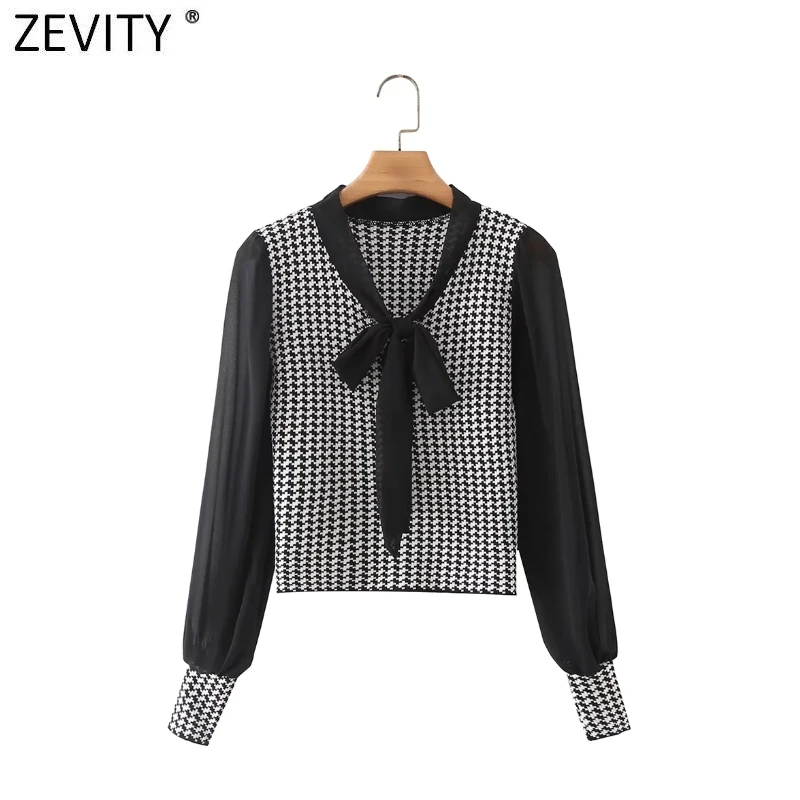 Zevity женский винтажный шифоновый с бантом лоскутный клетчатый короткий вязаный свитер с рисунком «гусиная лапка» дамские шикарные тонкие п...
Zevity женский винтажный шифоновый с бантом лоскутный клетчатый короткий вязаный свитер с рисунком «гусиная лапка» дамские шикарные тонкие п...