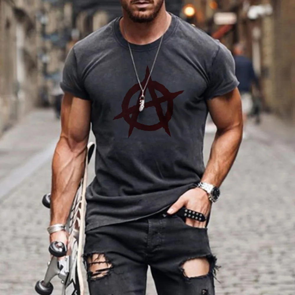 Men's Dark Gray Print Letter A T-shirt Summer Short Sleeve Sports Fitness Fashion Streetwear Hip Hop Round Neck Male Tee Tops
Men's Dark Gray Print Letter A T-shirt Summer Short Sleeve Sports Fitness Fashion Streetwear Hip Hop Round Neck Male Tee Tops