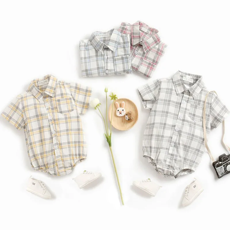Baby Rompers Infantil Jumpsuit Boy&Girls Clothes Summer Lattice Newborn Clothing Toddlers Lattice Short Sleeve Shirt Costume
Baby Rompers Infantil Jumpsuit Boy&Girls Clothes Summer Lattice Newborn Clothing Toddlers Lattice Short Sleeve Shirt Costume