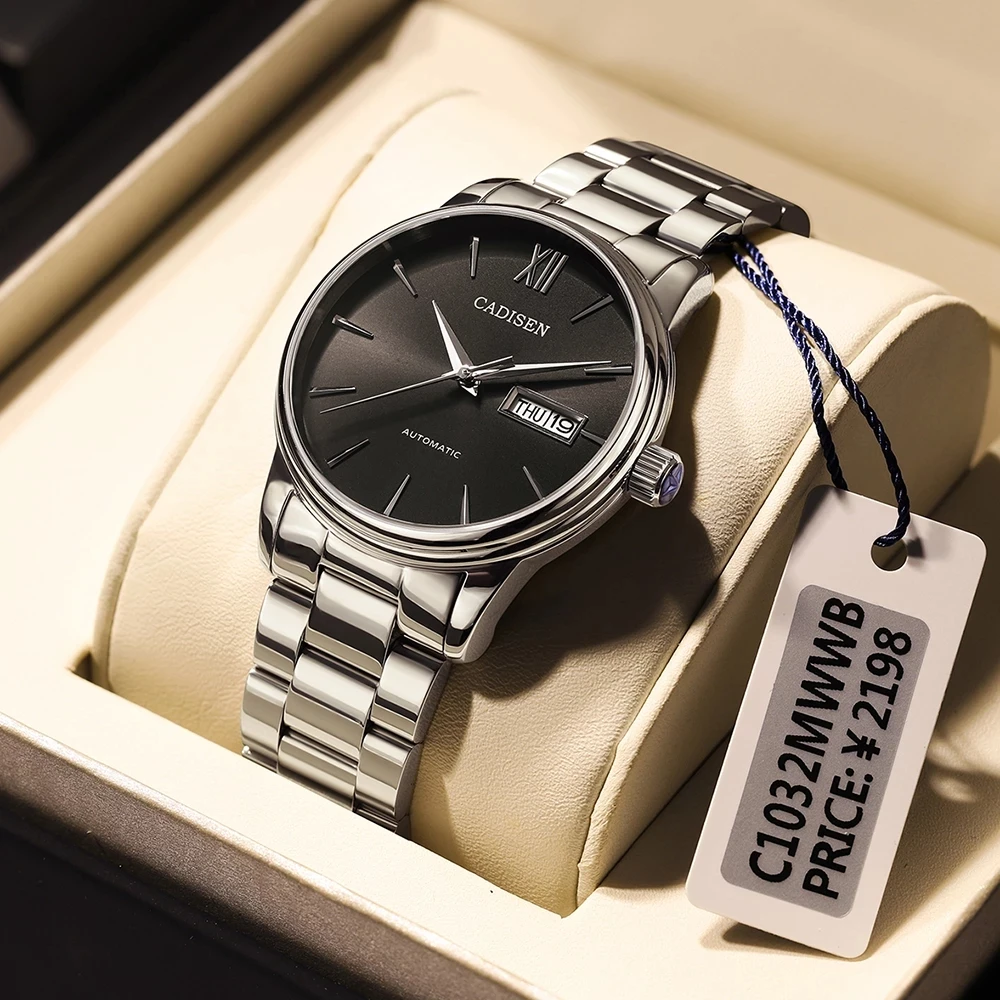 CADISEN Men's Luxury Watch Top Brand Mechanical Watches Men's Fashion Stainless Steel Wristband Waterproof Calendar Wristwatches
CADISEN Men's Luxury Watch Top Brand Mechanical Watches Men's Fashion Stainless Steel Wristband Waterproof Calendar Wristwatches