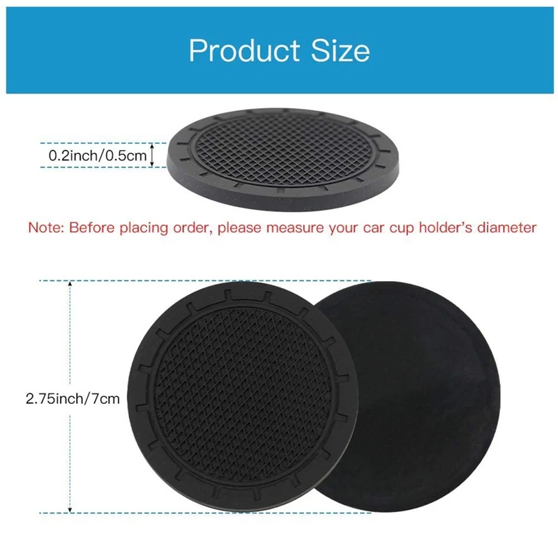 4Pcs 2.75 Inch Diameter Cup Holder Insert Coasters Auto Cup Holder Coasters Durable Non Slip Cup Holder Car Interior Accessories
4Pcs 2.75 Inch Diameter Cup Holder Insert Coasters Auto Cup Holder Coasters Durable Non Slip Cup Holder Car Interior Accessories