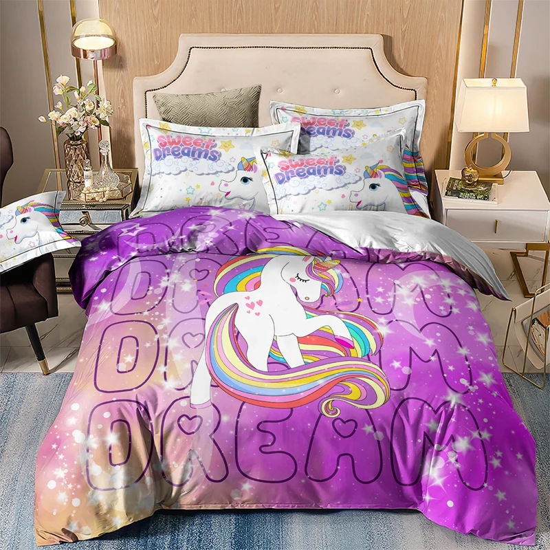 Unicorn Bedding Set Cartoon Double Queen King Quilt Cover Luxury Single Twin Full Duvet Cover Set For Child Girls Quilt Cover
Unicorn Bedding Set Cartoon Double Queen King Quilt Cover Luxury Single Twin Full Duvet Cover Set For Child Girls Quilt Cover