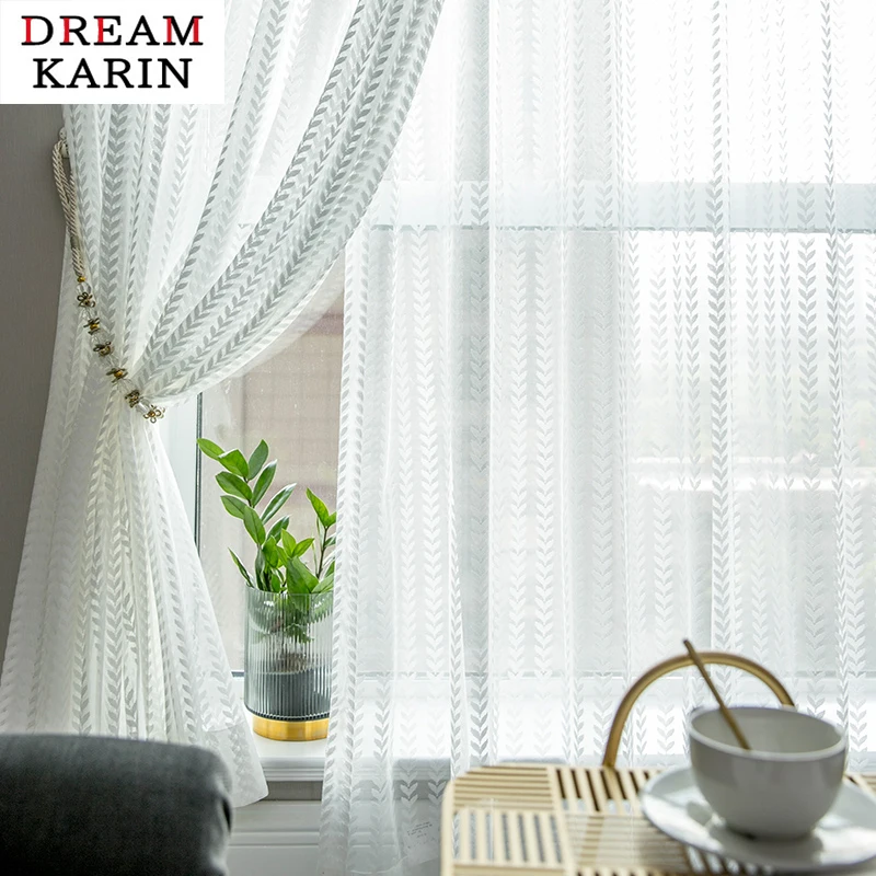 DK Modern Luxury White Tulle Curtain for Living Room Bedroom Window Jacquard Sheers serape home decor Custom Made Drapes
DK Modern Luxury White Tulle Curtain for Living Room Bedroom Window Jacquard Sheers serape home decor Custom Made Drapes