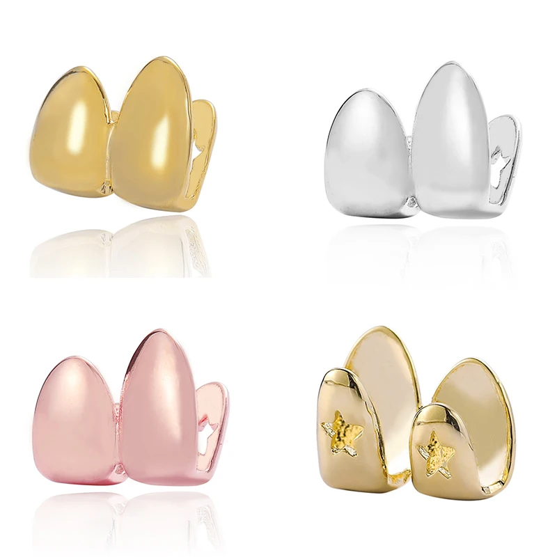 Hip Hop Hollow Open Face Double Tooth Grillz Yellow Gold Color Plated Top Two Right Canine Teeth Grills Caps Cosplay Jewelry
Hip Hop Hollow Open Face Double Tooth Grillz Yellow Gold Color Plated Top Two Right Canine Teeth Grills Caps Cosplay Jewelry