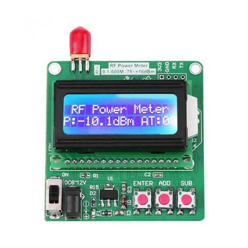 LCD Digital Wattmeter Volt Watt Power Ammeter Voltmeter Attenuation 1-600MHz Meter Power dBm Radio Value RF Frequency -75~1 Y9I5
LCD Digital Wattmeter Volt Watt Power Ammeter Voltmeter Attenuation 1-600MHz Meter Power dBm Radio Value RF Frequency -75~1 Y9I5