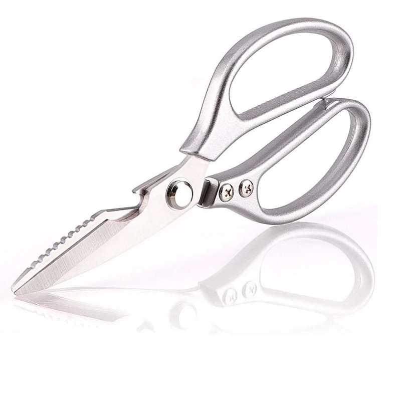 Многофункциональные кухонные ножницы, ножницы для птицы из нержавеющей стали с алюминиевой ручкой для курицы, рыбы, мяса
Многофункциональные кухонные ножницы, ножницы для птицы из нержавеющей стали с алюминиевой ручкой для курицы, рыбы, мяса
