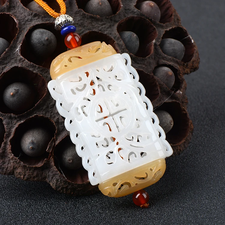 Natural white hetian jade hollow hand-carved flower pendant necklace jade jewelry jade necklaces pendants
Natural white hetian jade hollow hand-carved flower pendant necklace jade jewelry jade necklaces pendants