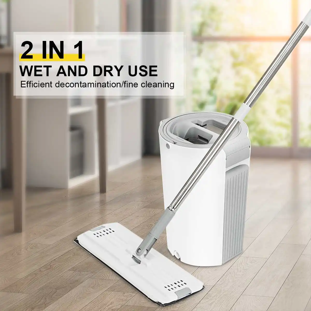 Free Hand Washing Floor Mops 360 Rotating Flat Squeeze Mop With Bucket Home Kitchen House Cleaner With 6 Pcs Microfiber Cloth
Free Hand Washing Floor Mops 360 Rotating Flat Squeeze Mop With Bucket Home Kitchen House Cleaner With 6 Pcs Microfiber Cloth