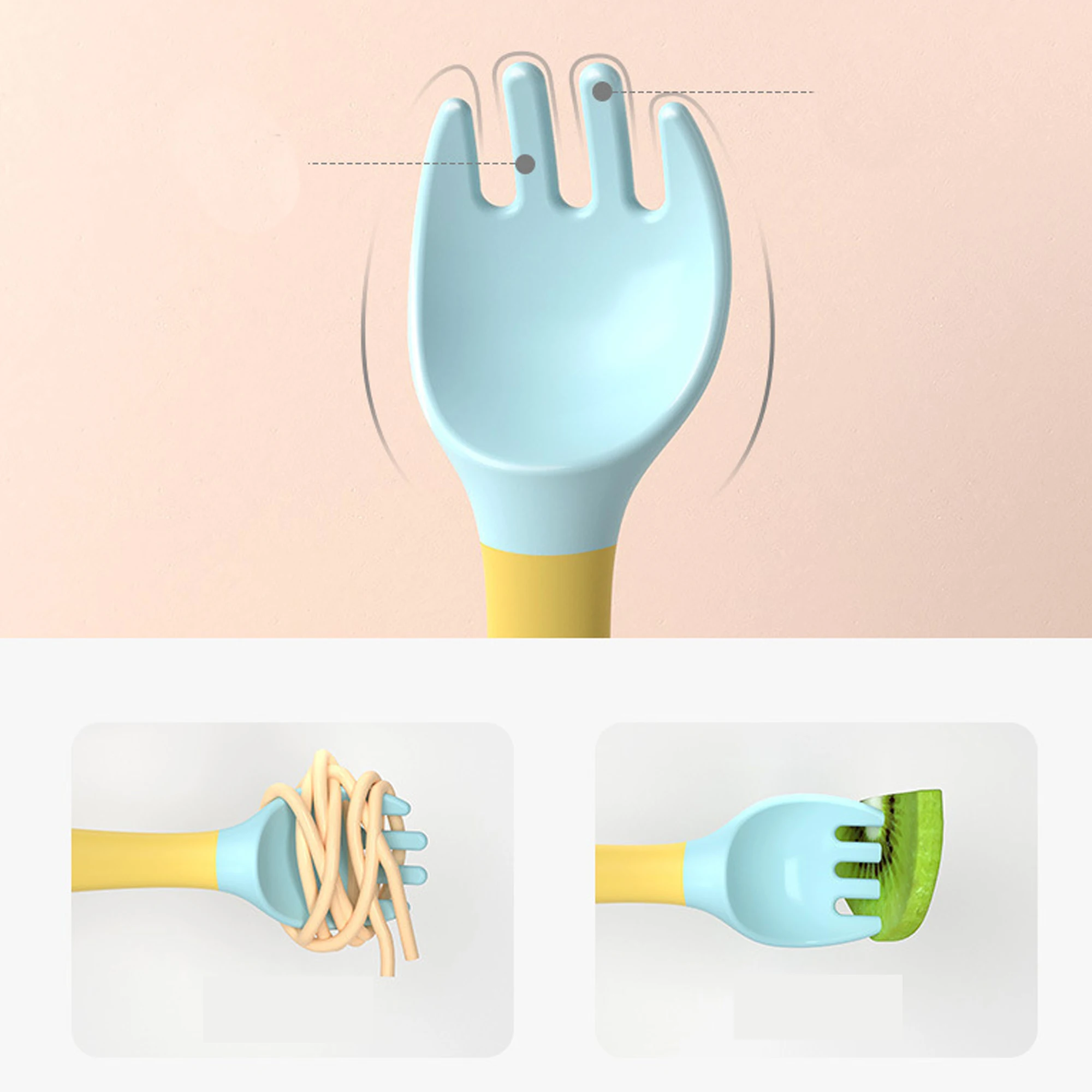 Baby Silicone Spoon Utensils Set Auxiliary Food Toddler Learn To Eat Training Bendable Soft Fork Infant Children Tableware
Baby Silicone Spoon Utensils Set Auxiliary Food Toddler Learn To Eat Training Bendable Soft Fork Infant Children Tableware