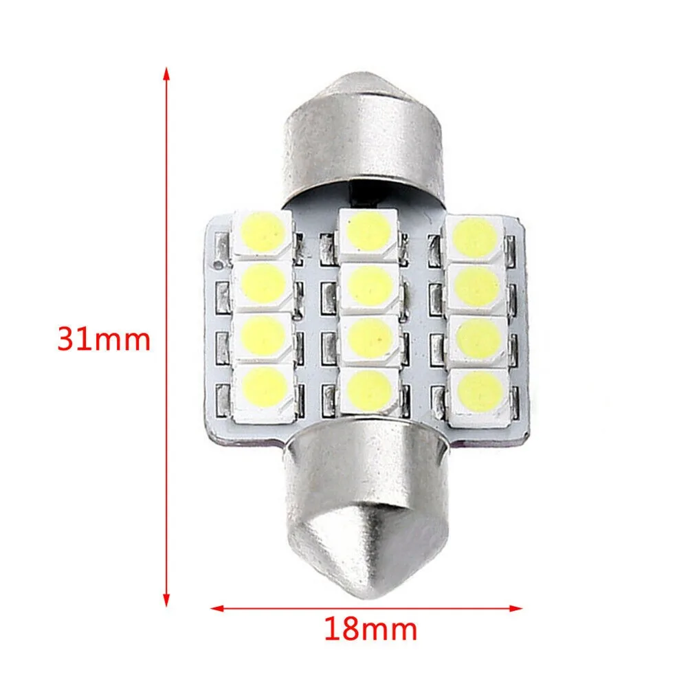 2 Pieces Xenon White LED Bulbs 31mm Festoon 12-SMD Dome Super Bright Interior Light Car Daytime Running Lights
2 Pieces Xenon White LED Bulbs 31mm Festoon 12-SMD Dome Super Bright Interior Light Car Daytime Running Lights