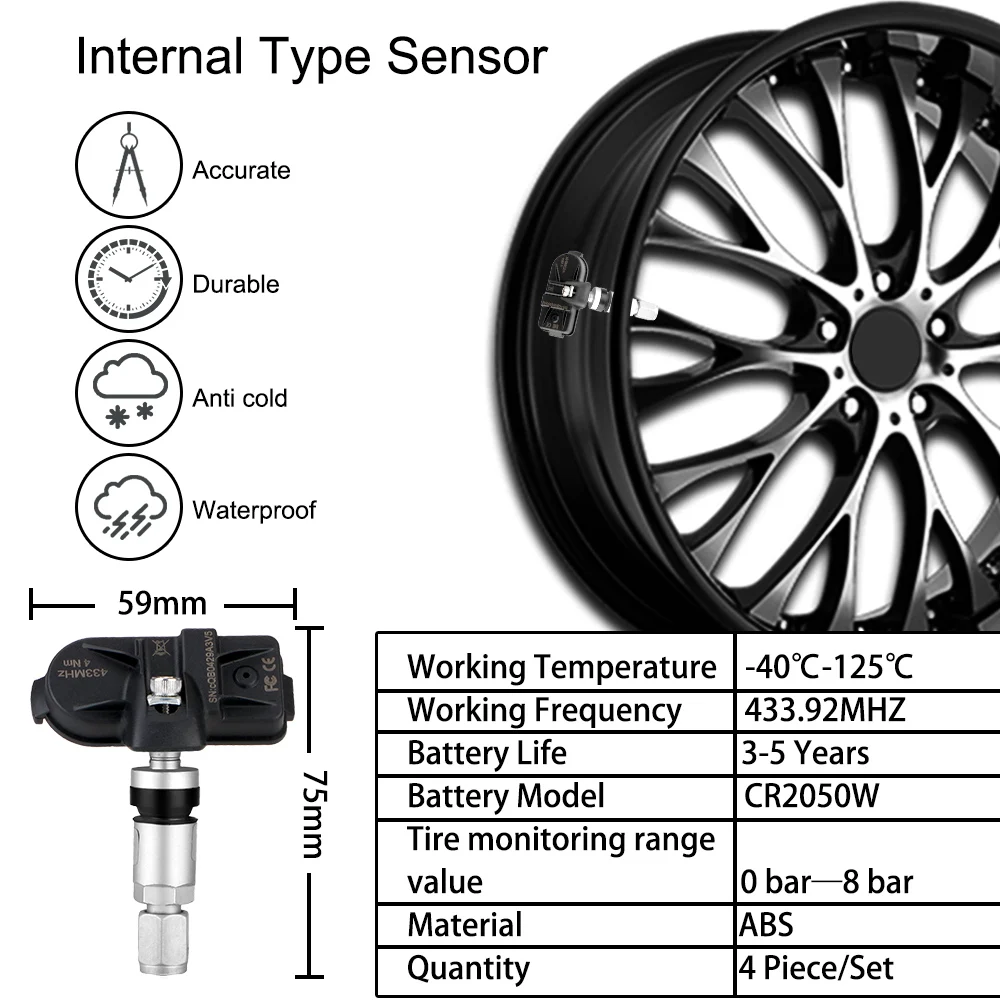 Wireless Transmission TPMS Android Navigation Alarm System Tire Pressure Monitoring System USB Android Car TPMS With 4 Sensors 
Wireless Transmission TPMS Android Navigation Alarm System Tire Pressure Monitoring System USB Android Car TPMS With 4 Sensors