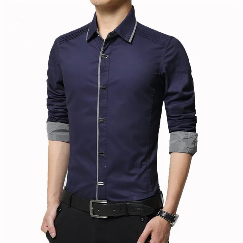 Spring Autumn Cotton Dress Shirts High Quality Mens Casual Casual Men Slim Fit Social Shirts Plus Size
Spring Autumn Cotton Dress Shirts High Quality Mens Casual Casual Men Slim Fit Social Shirts Plus Size