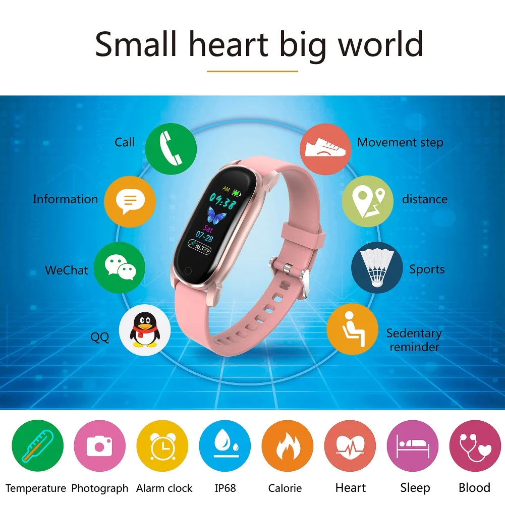 YD8 Temperature Measurement Blood Pressure Fitness Monitor Smart Watch Bracelet Smart Watch Wristbands Wearable Devices
YD8 Temperature Measurement Blood Pressure Fitness Monitor Smart Watch Bracelet Smart Watch Wristbands Wearable Devices