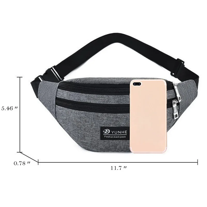 Fashion Oxford cloth waist bag Men's and women's universal sports travel outdoor solid color chest bag heuptas
Fashion Oxford cloth waist bag Men's and women's universal sports travel outdoor solid color chest bag heuptas