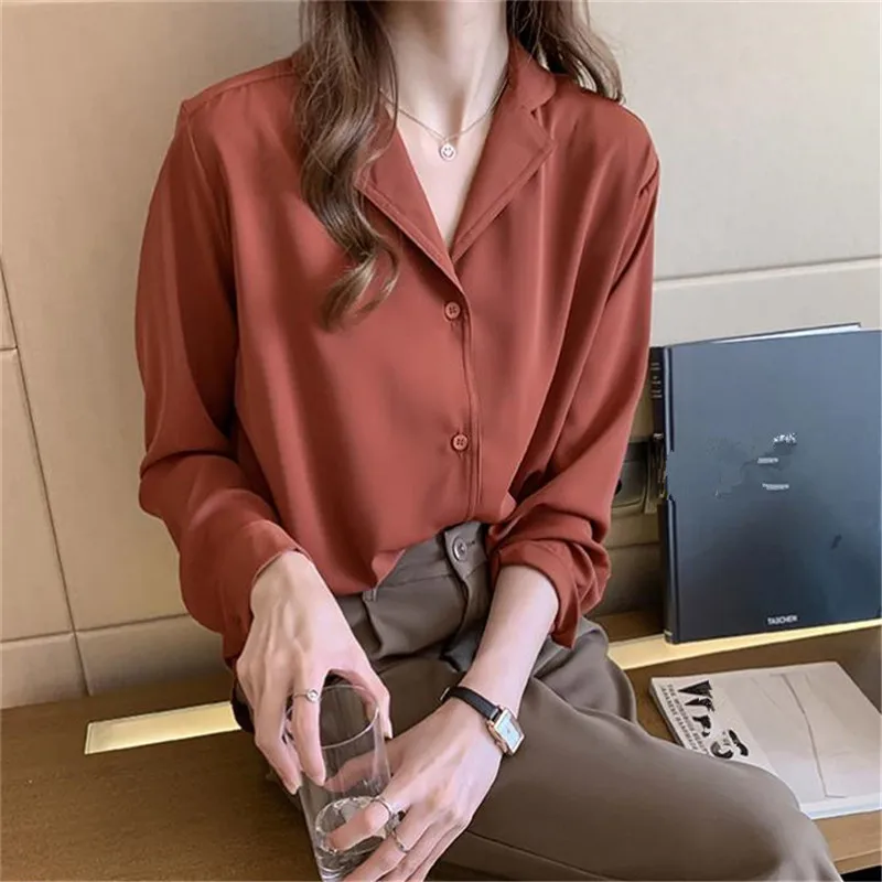Spring Women Clothing Chiffon Baggy Blouse Autumn Female Plus Size Button Shirts Office Lady V-neck White Shirt Tops Full Sleeve
Spring Women Clothing Chiffon Baggy Blouse Autumn Female Plus Size Button Shirts Office Lady V-neck White Shirt Tops Full Sleeve