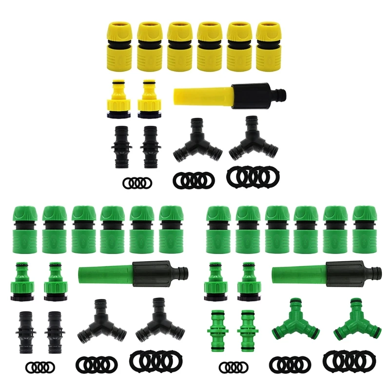 Hose Tap Connection Set Garden Hose Connector Kit for Garden Pipe Connecting with Y Splitter Rubber Seals
Hose Tap Connection Set Garden Hose Connector Kit for Garden Pipe Connecting with Y Splitter Rubber Seals