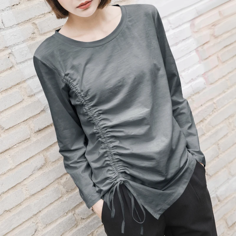 2021 Summer New Cotton Women T-Shirts Bandage Solid Long Sleeved White O-Neck Office Lady Elegant Outwear Tops
2021 Summer New Cotton Women T-Shirts Bandage Solid Long Sleeved White O-Neck Office Lady Elegant Outwear Tops