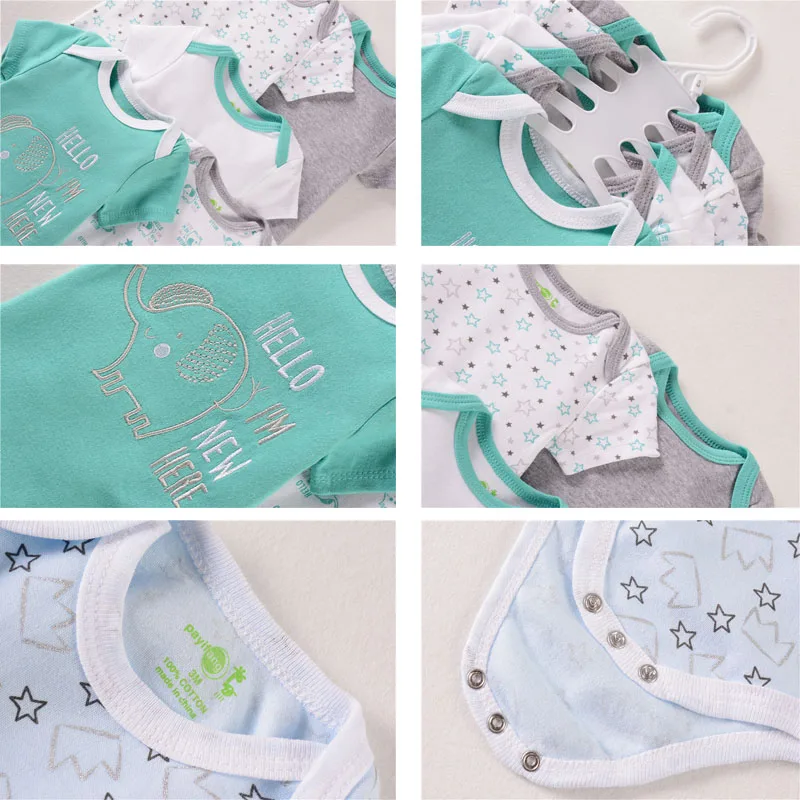 5Pcs/Pack Infant Baby Summer Cotton Rompers Newborn Short Sleeved Clothing Kids Lovely Cartoon Bodysuit Toddler 0-12Months
5Pcs/Pack Infant Baby Summer Cotton Rompers Newborn Short Sleeved Clothing Kids Lovely Cartoon Bodysuit Toddler 0-12Months