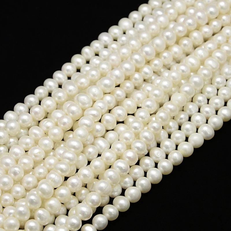 1 Strand Grade AAA Natural Cultured Freshwater Pearl Beads Strands Round Creamy White 7~8mm Hole: 0.8mm about 59pcs/strand
1 Strand Grade AAA Natural Cultured Freshwater Pearl Beads Strands Round Creamy White 7~8mm Hole: 0.8mm about 59pcs/strand