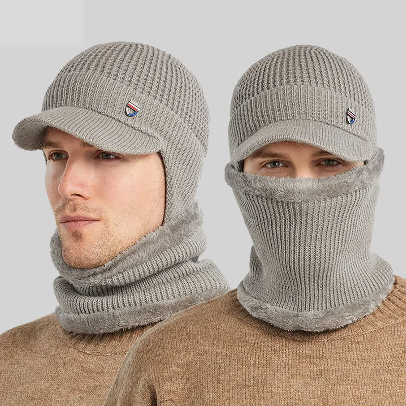 Winter Hats Men Ear Protection Windproof Two-piece Suit Outdoor Keep Warm Solid Black Khaki Navy Knitted Hat Sombreros De Mujer
Winter Hats Men Ear Protection Windproof Two-piece Suit Outdoor Keep Warm Solid Black Khaki Navy Knitted Hat Sombreros De Mujer