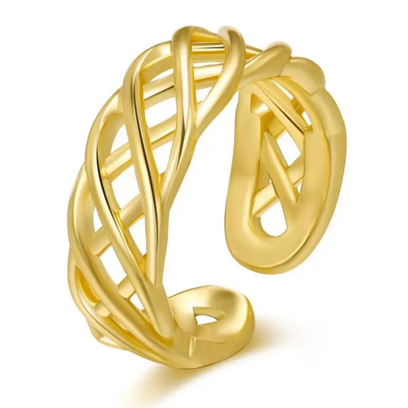 Surflove Mesh Hollow Ring Gold-Plated Trend Ring Female Metal Hollow Opening Ladies Ring Party Wedding Jewelry Party Gift 2021
Surflove Mesh Hollow Ring Gold-Plated Trend Ring Female Metal Hollow Opening Ladies Ring Party Wedding Jewelry Party Gift 2021