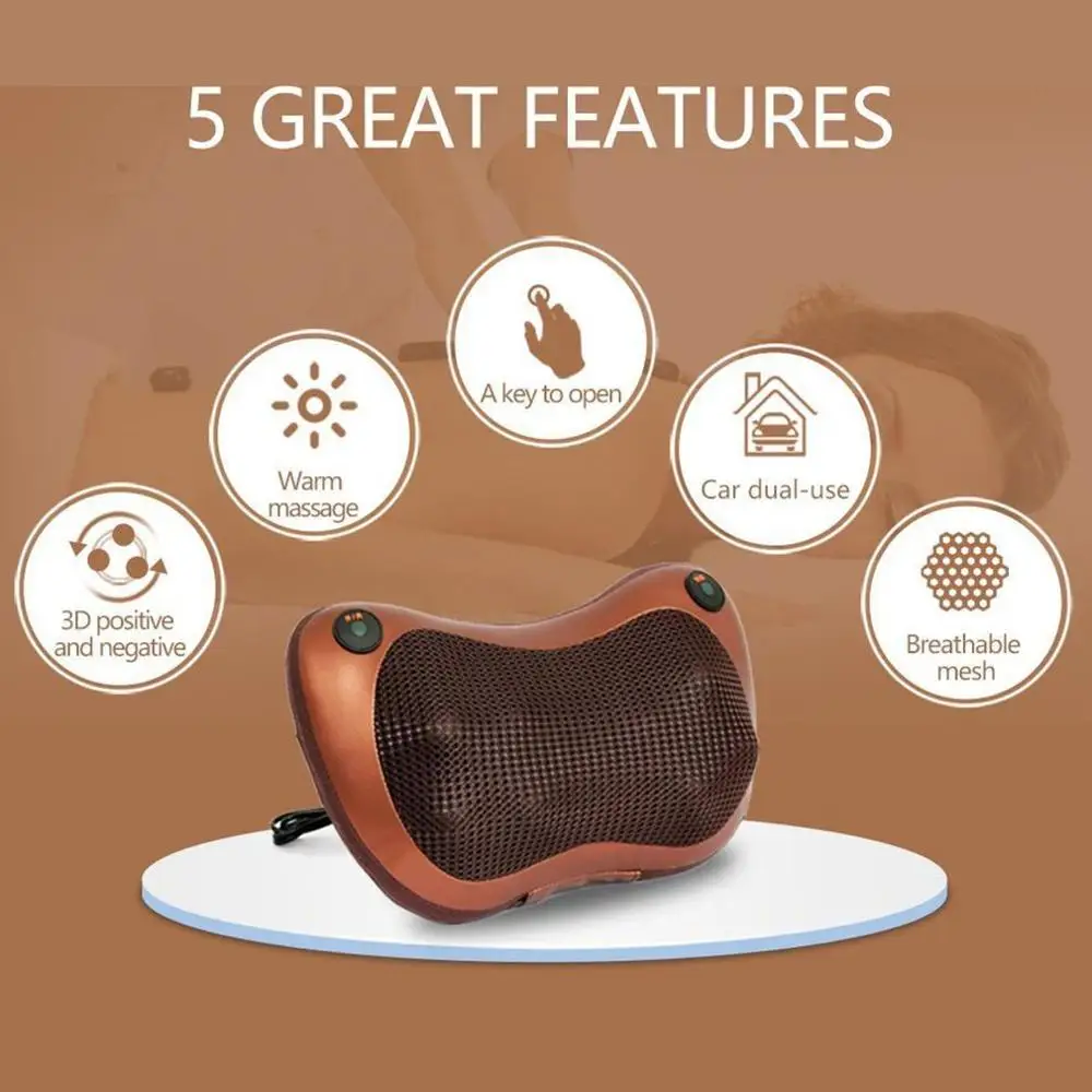 Multifunctional Car Home Cervical Spine Massager, Neck, Waist and Back Heating, Kneading Acupressure Massage Pillow Health Care
Multifunctional Car Home Cervical Spine Massager, Neck, Waist and Back Heating, Kneading Acupressure Massage Pillow Health Care