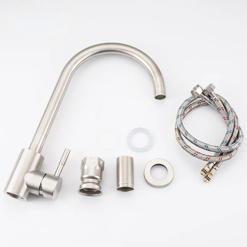 Kitchen Faucets Stainless Steel Kitchen Mixer Single Handle Single Hole Kitchen Faucet Mixer Sink Tap Kitchen Faucet 
Kitchen Faucets Stainless Steel Kitchen Mixer Single Handle Single Hole Kitchen Faucet Mixer Sink Tap Kitchen Faucet