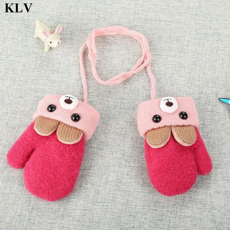 KLV 0-3Years Winter Baby Boy Girl Knitted Gloves Cute Cartoon Bear Shaped Thick Warm Rope Full Finger Mittens Baby Gloves
KLV 0-3Years Winter Baby Boy Girl Knitted Gloves Cute Cartoon Bear Shaped Thick Warm Rope Full Finger Mittens Baby Gloves