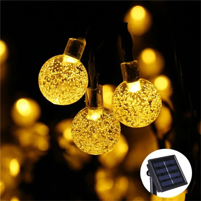 5M 10M Solar Lamp Crystal Ball LED String Lights Flash Waterproof Fairy Garland For Outdoor Garden Christmas Wedding Decoration
5M 10M Solar Lamp Crystal Ball LED String Lights Flash Waterproof Fairy Garland For Outdoor Garden Christmas Wedding Decoration