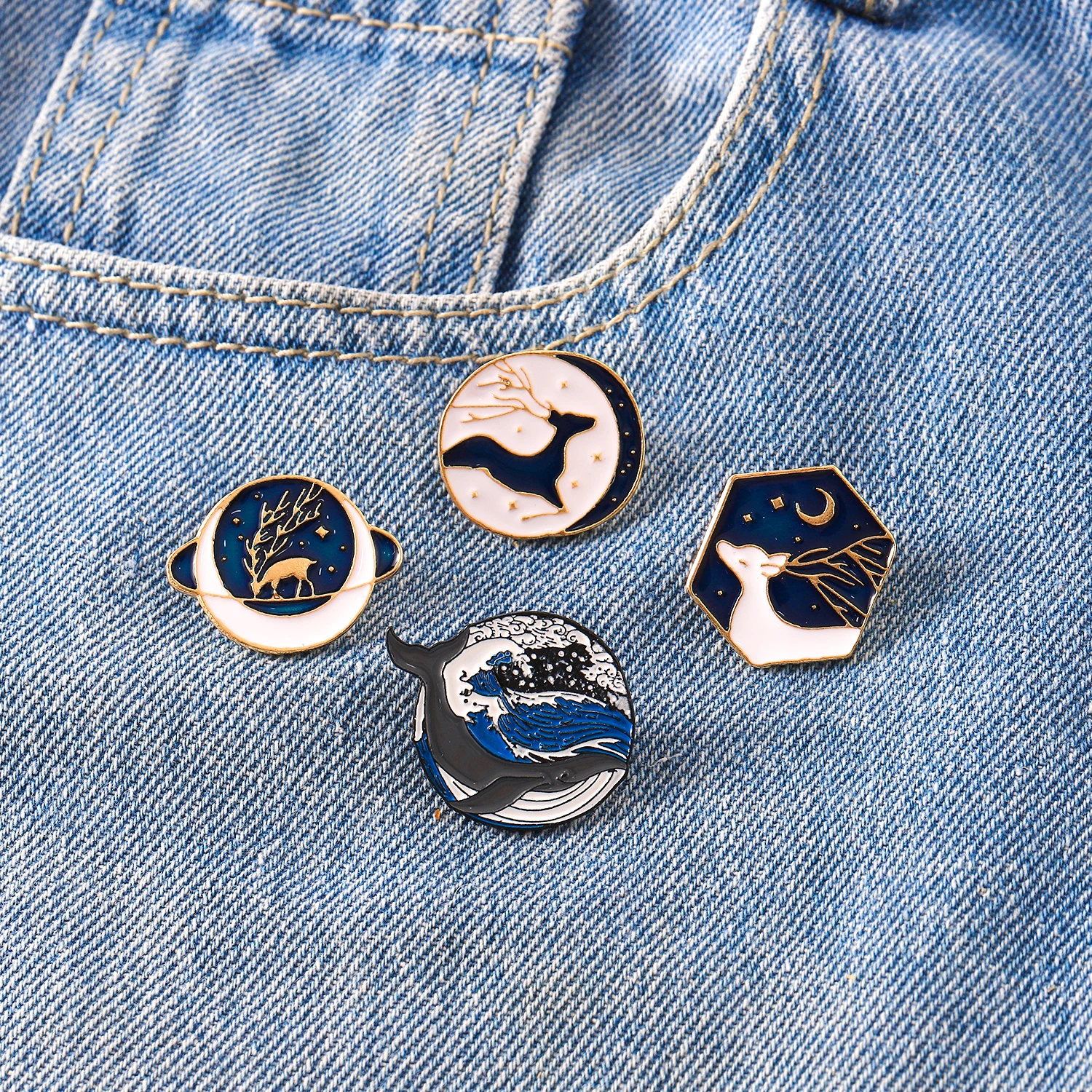 Cute Cartoon Animal Whale Sika Deer Enamel Brooches Clothes Shirt Lapel Animal Badge Pins Jewelry
Cute Cartoon Animal Whale Sika Deer Enamel Brooches Clothes Shirt Lapel Animal Badge Pins Jewelry