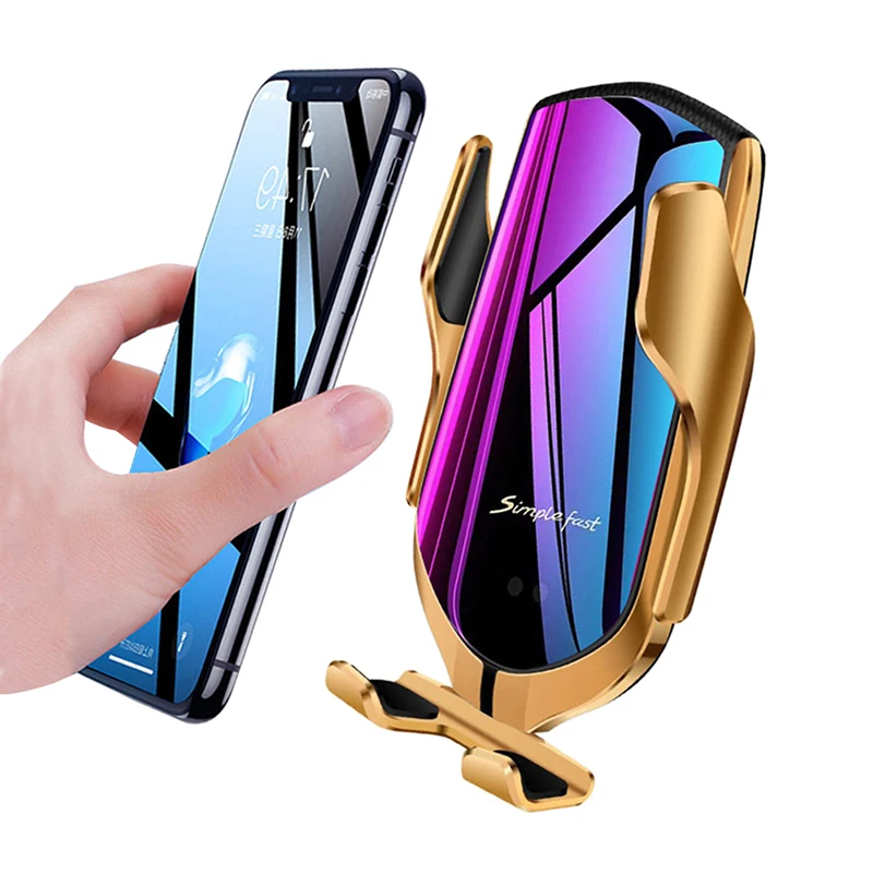 Qi Car Wireless Charger Infrared Sensor Auto Clamp Holder 10W Fast Charging Mobile Phone Support Wireless Inductive Car Charger
Qi Car Wireless Charger Infrared Sensor Auto Clamp Holder 10W Fast Charging Mobile Phone Support Wireless Inductive Car Charger
