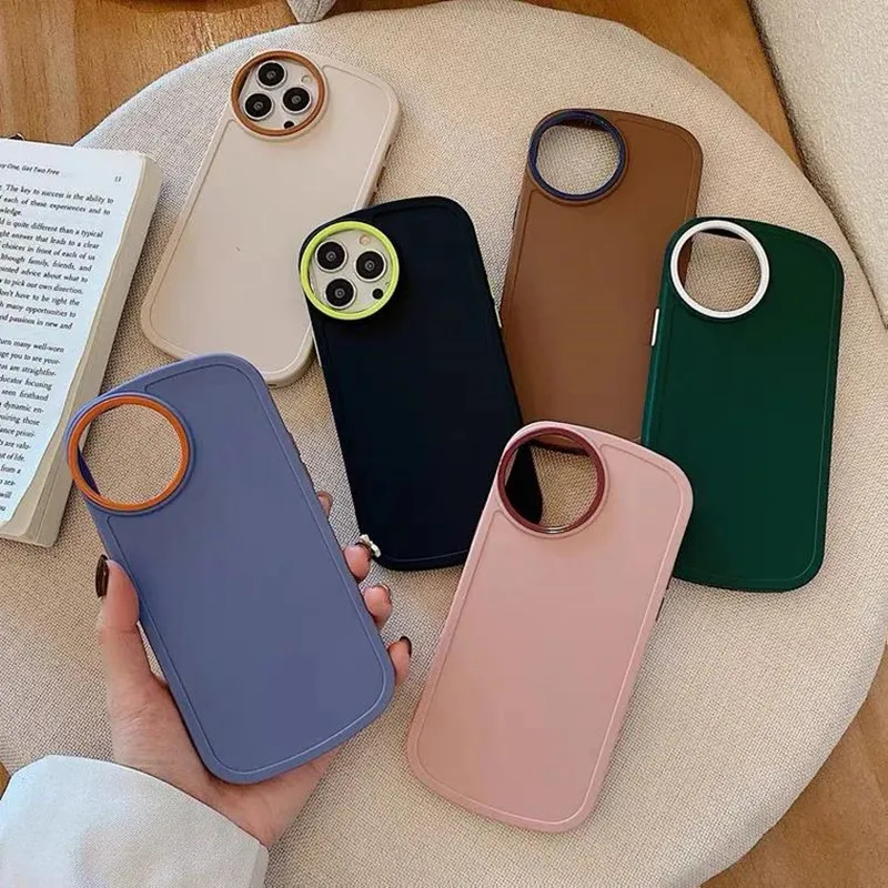The New Candy Color Silicone Round frame Phone Case For iphone 13 11 Pro Max 12 Mini 7 8 Plus X XS Max XR Matte Soft Tpu Cover
The New Candy Color Silicone Round frame Phone Case For iphone 13 11 Pro Max 12 Mini 7 8 Plus X XS Max XR Matte Soft Tpu Cover