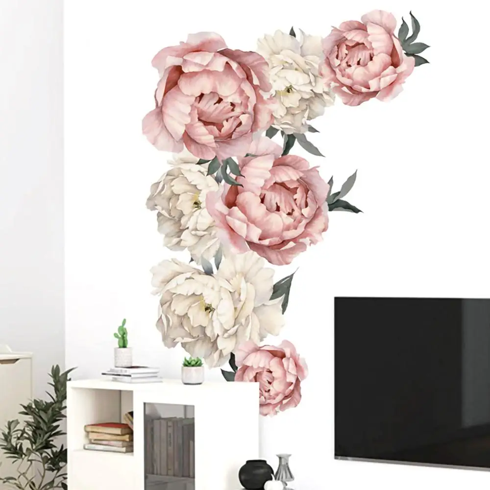 Large Pink Peony Flower Wall Stickers Romantic Flowers Home Decor for Bedroom Living Room DIY Vinyl Wall Decals Dropshipping
Large Pink Peony Flower Wall Stickers Romantic Flowers Home Decor for Bedroom Living Room DIY Vinyl Wall Decals Dropshipping