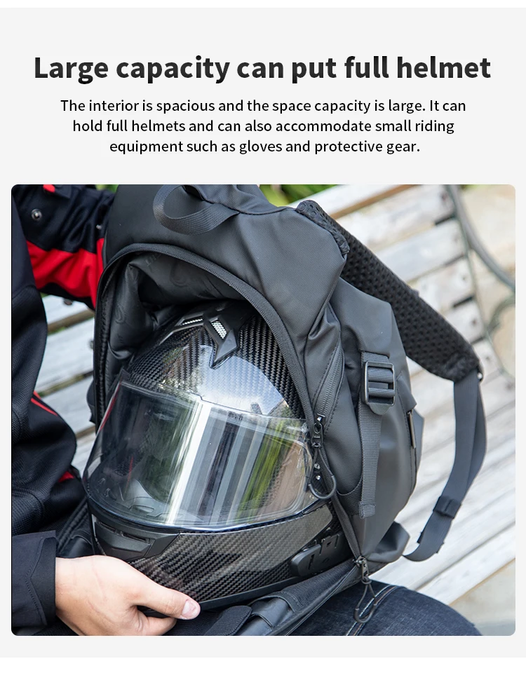 Waterproof Motorcycle Backpack Cycling Helmet Bags Pack Large Capacity Motorcycle Baggage Leisure Travel Bag Breathable Backpack
Waterproof Motorcycle Backpack Cycling Helmet Bags Pack Large Capacity Motorcycle Baggage Leisure Travel Bag Breathable Backpack