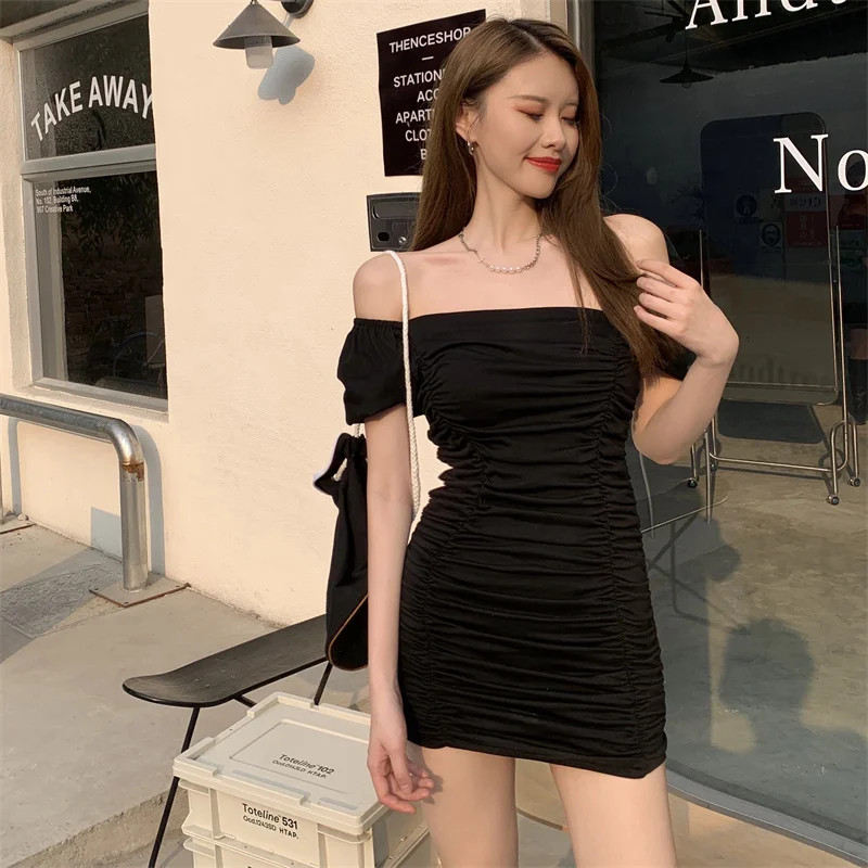 Korean New 2021 Sexy Summer Solid Short Sleeve Chic Fairy Dress Vintage Women Party Strapless Elegant Sweet Mini Dresses Female
Korean New 2021 Sexy Summer Solid Short Sleeve Chic Fairy Dress Vintage Women Party Strapless Elegant Sweet Mini Dresses Female
