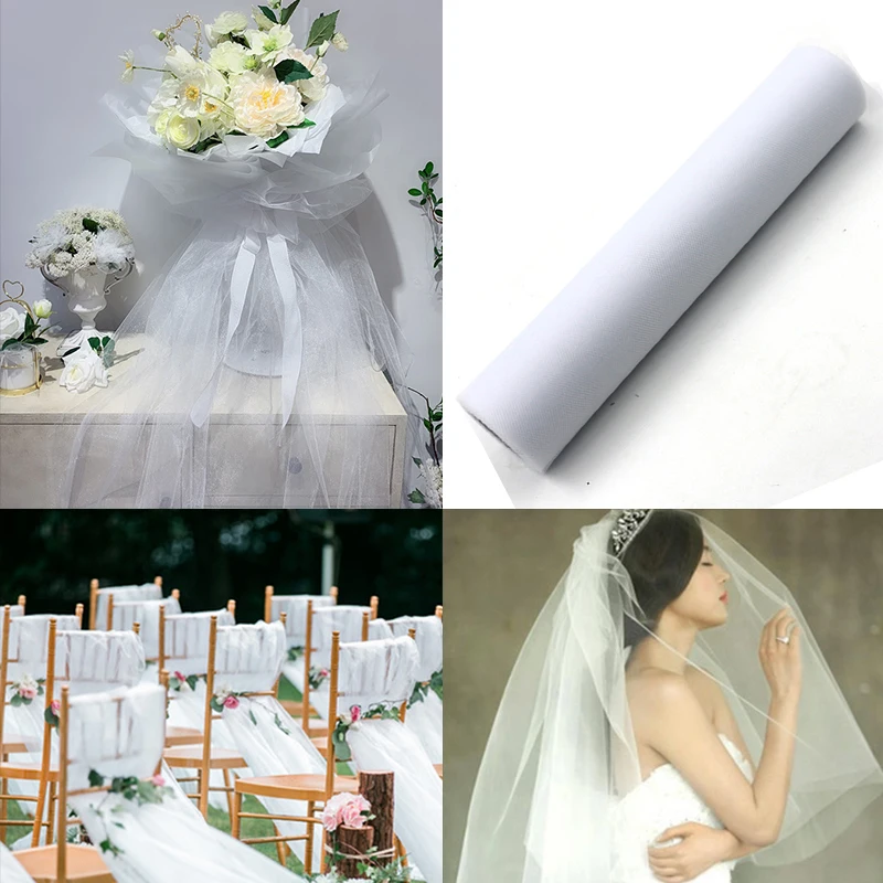 Wedding Decoration 30CM 25 Yards Tulle Roll Fabric White Organza Tulle Roll Spool for Tutu Dress Birthday Party Supplies
Wedding Decoration 30CM 25 Yards Tulle Roll Fabric White Organza Tulle Roll Spool for Tutu Dress Birthday Party Supplies