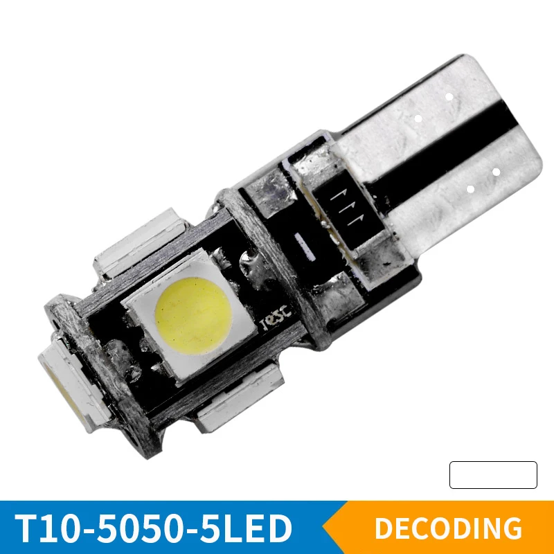 10 Pcs W5W 147 Car LED Bulbs T10 5050 5 SMD Trunk Reading Clearance Lamp Canbus Error Free Interior Lights 12V White
10 Pcs W5W 147 Car LED Bulbs T10 5050 5 SMD Trunk Reading Clearance Lamp Canbus Error Free Interior Lights 12V White