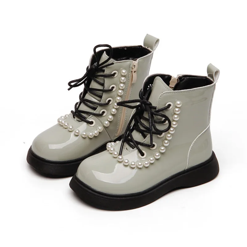 Kids Boots Autumn New Children Patent Leather Brand Shoes Baby Girls Pearl Ankle Shoes Boys Black Martin Boots Fashion Shoes
Kids Boots Autumn New Children Patent Leather Brand Shoes Baby Girls Pearl Ankle Shoes Boys Black Martin Boots Fashion Shoes