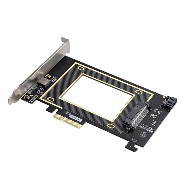 Pcie to U.2 Expansion Card, 2.5-Inch Pci-E X16 to U.2 Sff-8639 Ssd Adapter Card Supports Win10/8 
Pcie to U.2 Expansion Card, 2.5-Inch Pci-E X16 to U.2 Sff-8639 Ssd Adapter Card Supports Win10/8