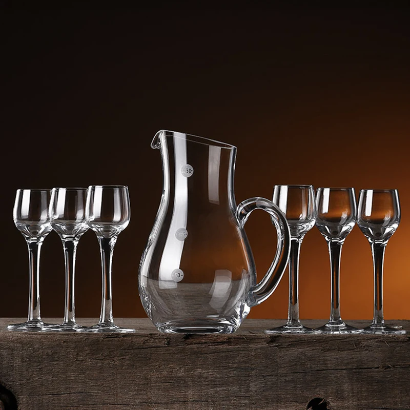 Lead-Free Glass Wine Glass and Wine Pot Handmade Crystal Glass Whiskey Cup Set Household
Lead-Free Glass Wine Glass and Wine Pot Handmade Crystal Glass Whiskey Cup Set Household