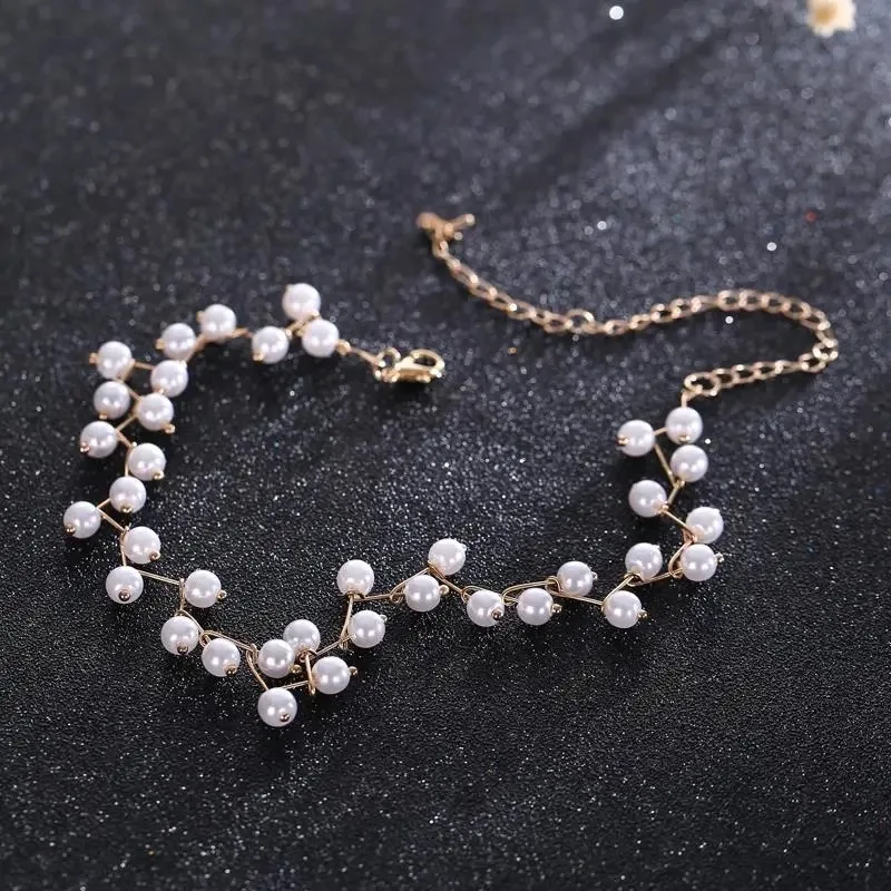 Женские пикантные жемчужное ожерелье Kpop милые вечерние путешествия