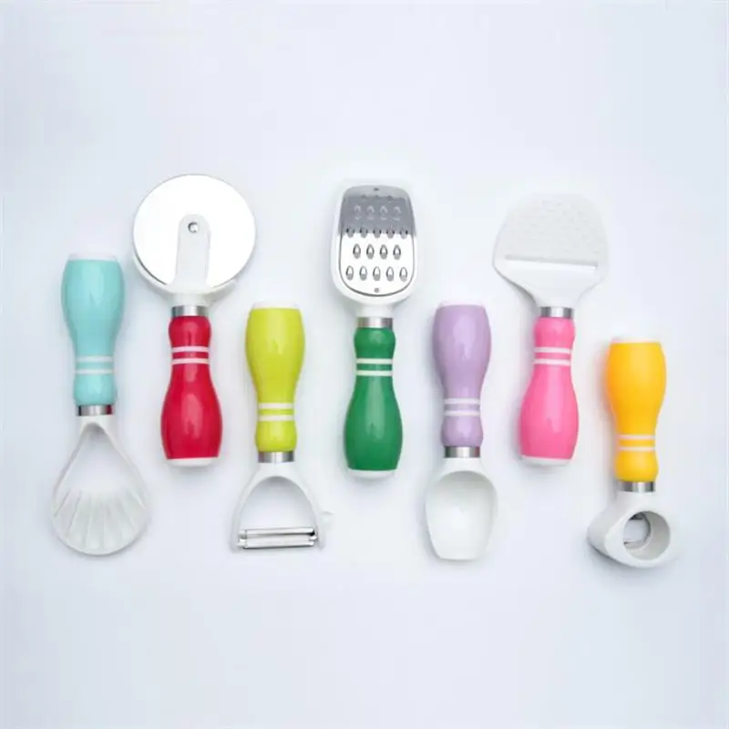 7pcs Cook Kitchen Gadget Set Opener Peeler Ice Cream Scoop Pizza Slicer Cheese Slicer Grater with Touch colorful Handle
7pcs Cook Kitchen Gadget Set Opener Peeler Ice Cream Scoop Pizza Slicer Cheese Slicer Grater with Touch colorful Handle