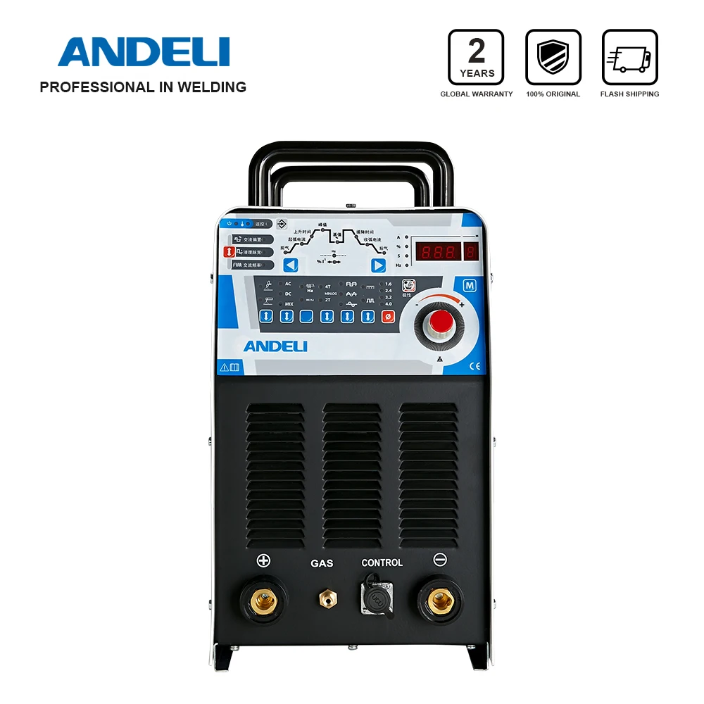 ANDELI TIG-250PAC Инвертор Цифровой прямоугольную волну AC DC Импульсная TIG сварка